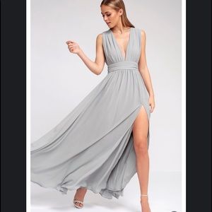 Lulu’s light grey formal dress